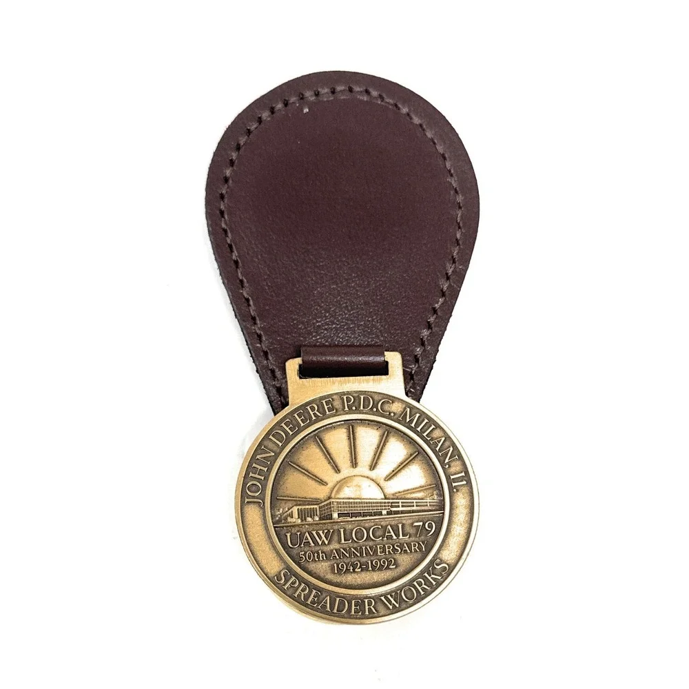 Vintage 1992 Spreaderworks‎ 50th Anniversary UAW Local 79 Advertising Keychain